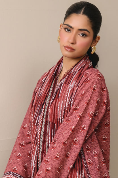 Raqs By Uneq Digital Printed Slub Khaddar 3PC