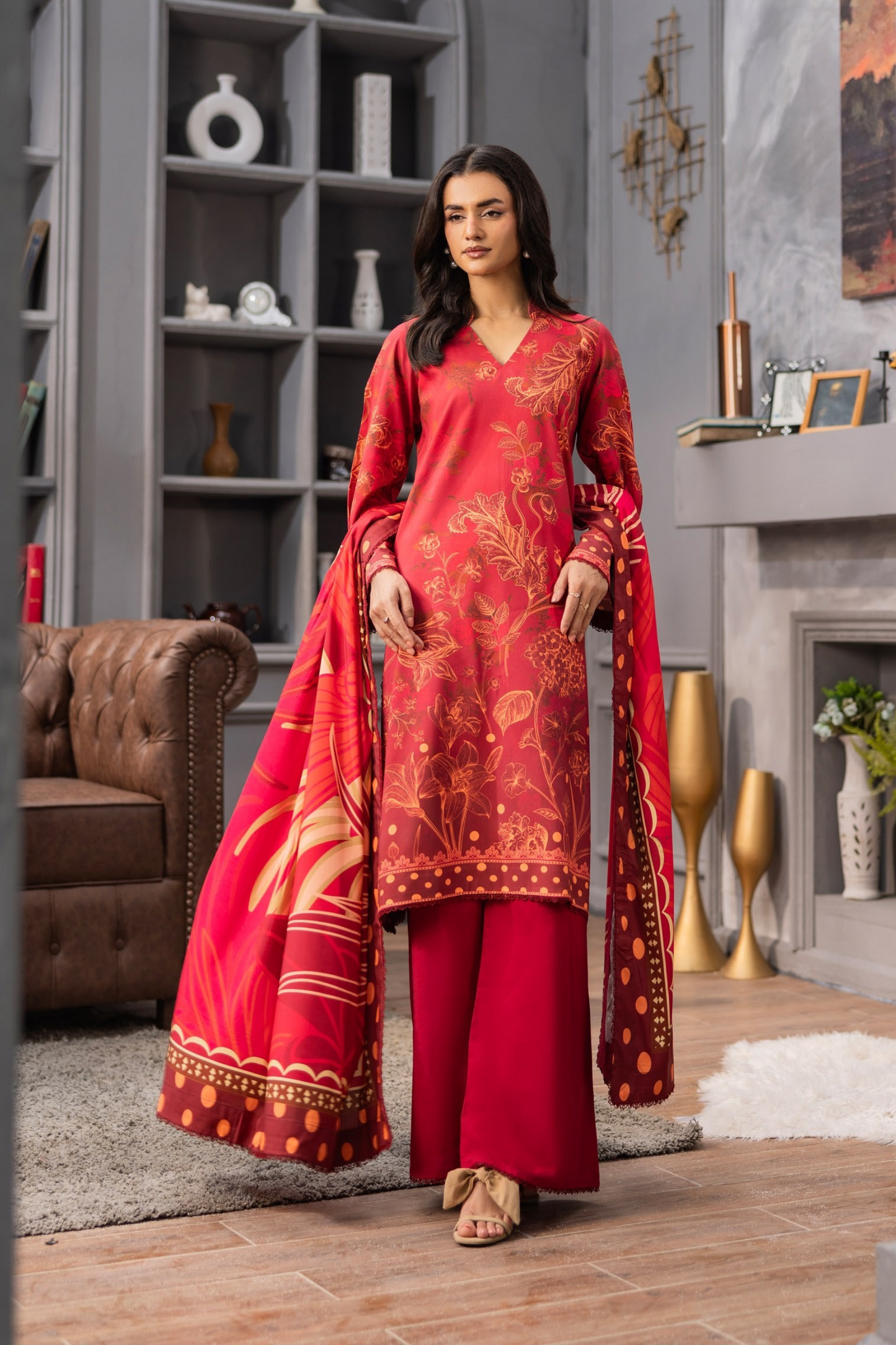 Raiha Luxury Printed Linen 3PC