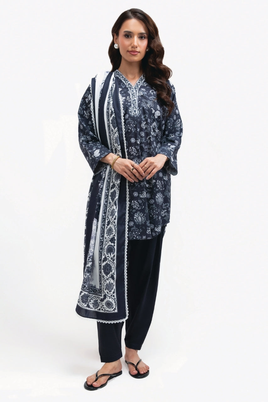 Raqs By Uneq Digital Printed Cotton Viscose 3PC