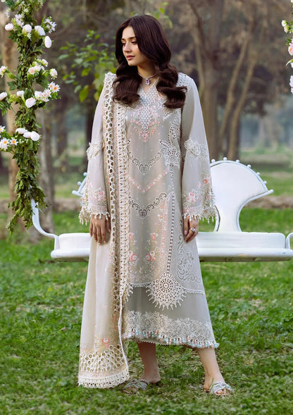 Bin Ilyas Plain Emb Dhanak 3-Piece Suit