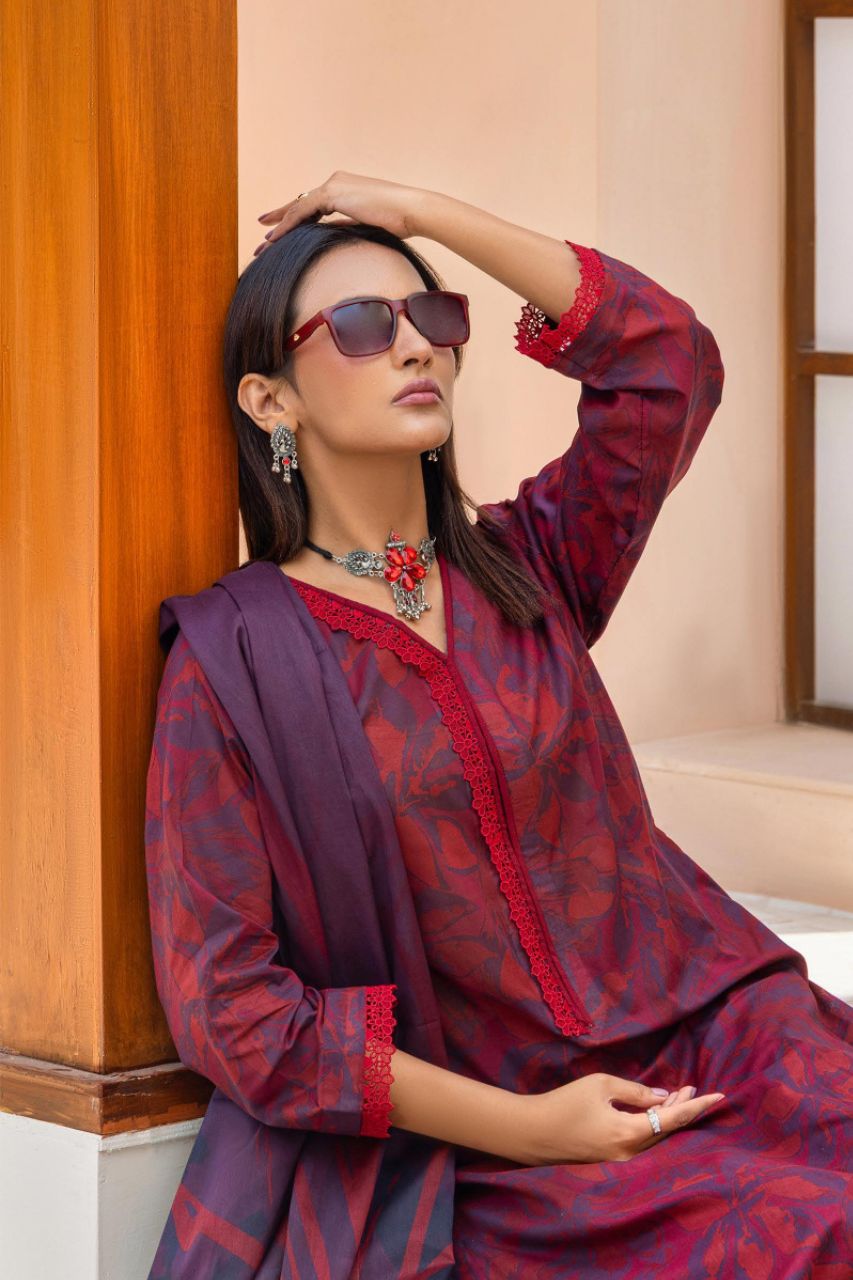 Bahaar By Meeral Premium Digital Printed Lawn 3PC