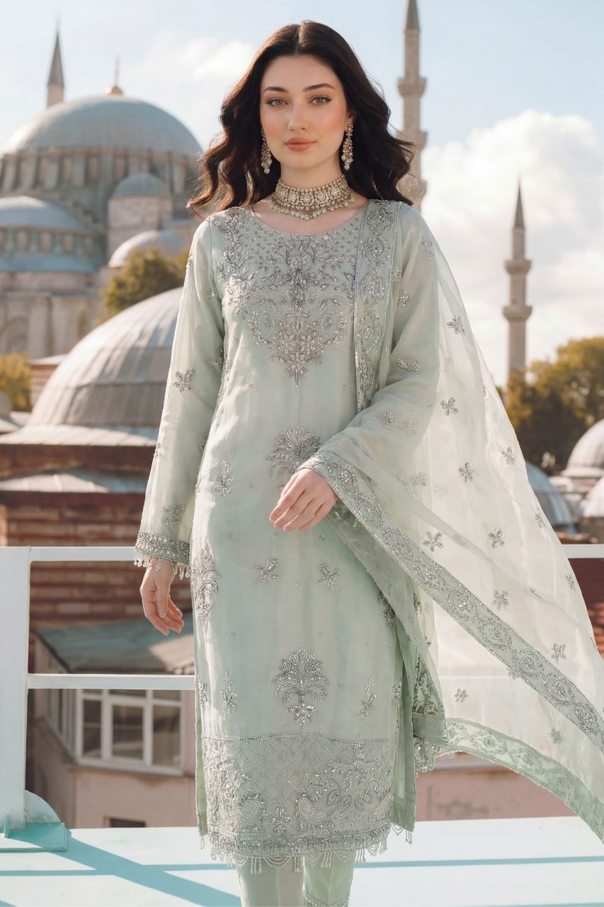 Poshak | Dressline | Emb Silk -3PC