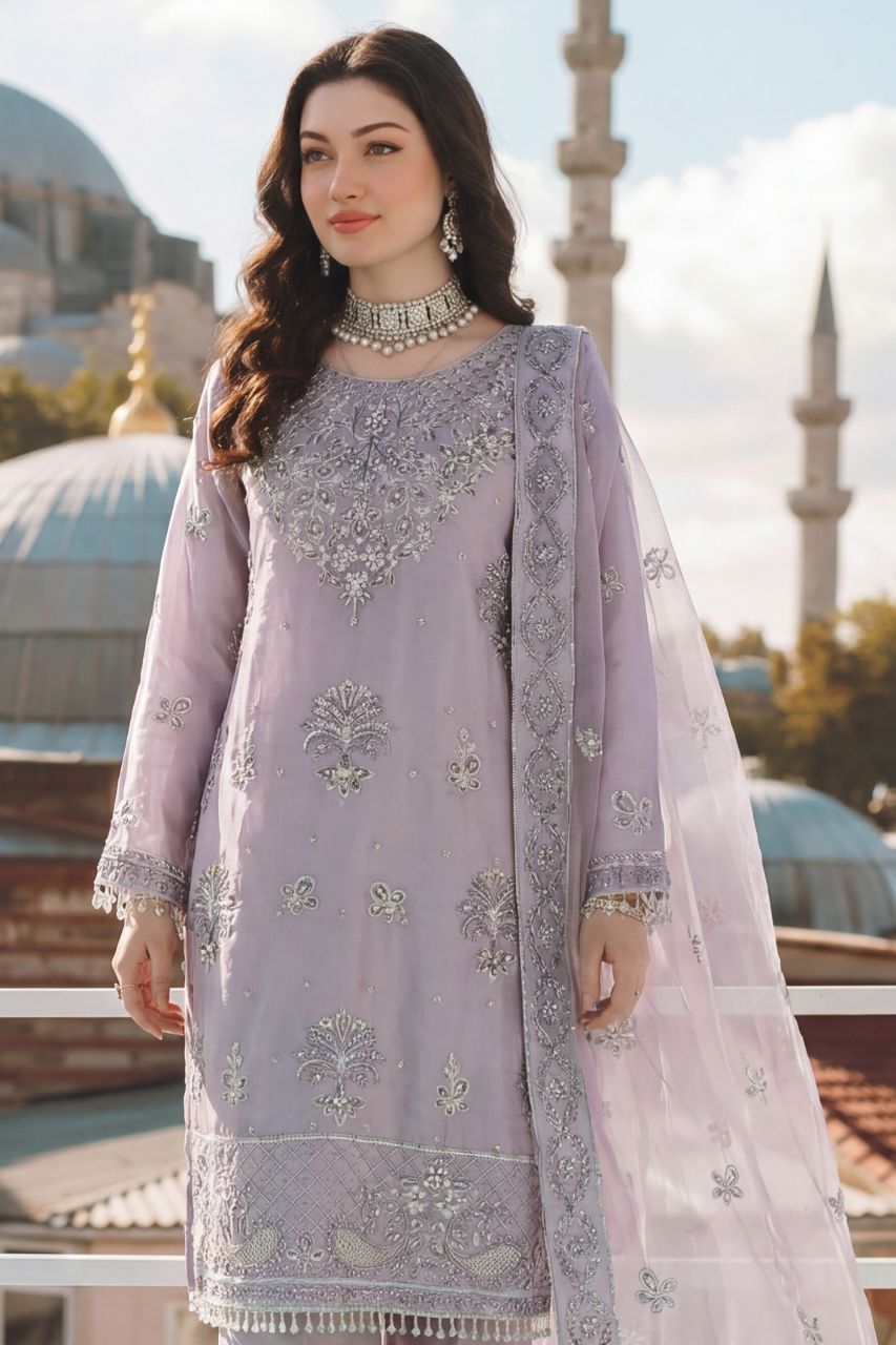 Poshak | Dressline | Emb Silk -3PC