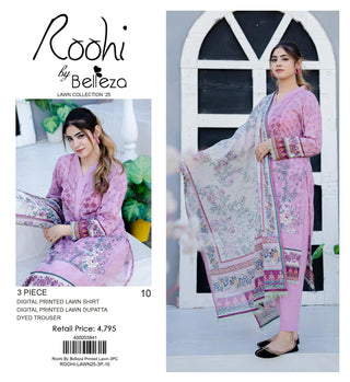 Roohi By Belleza Printed Lawn 3-PC