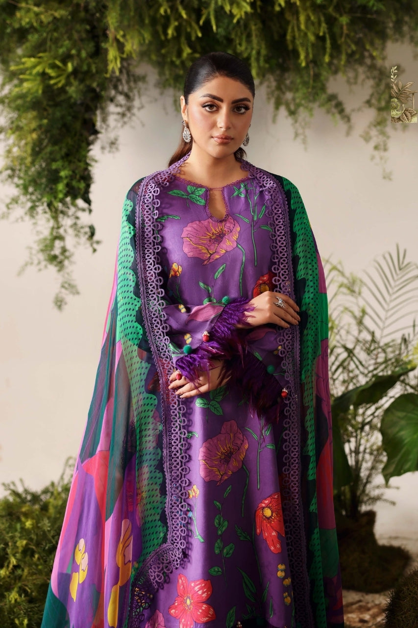 Bloom & Vogue By Naqsh Digital Printed Self Jacquard Viscose 3PC