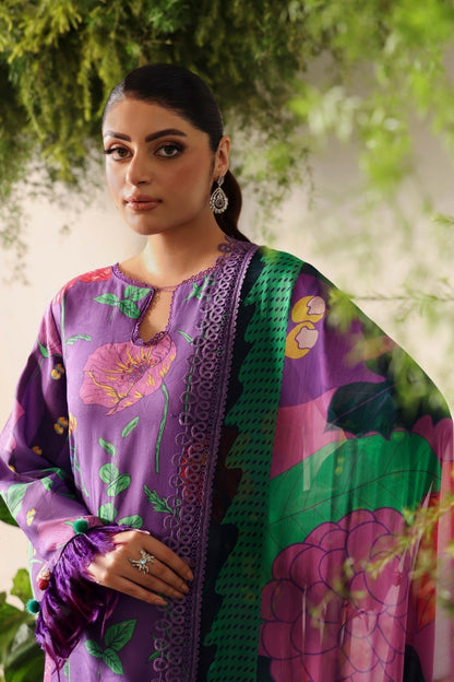 Bloom & Vogue By Naqsh Digital Printed Self Jacquard Viscose 3PC