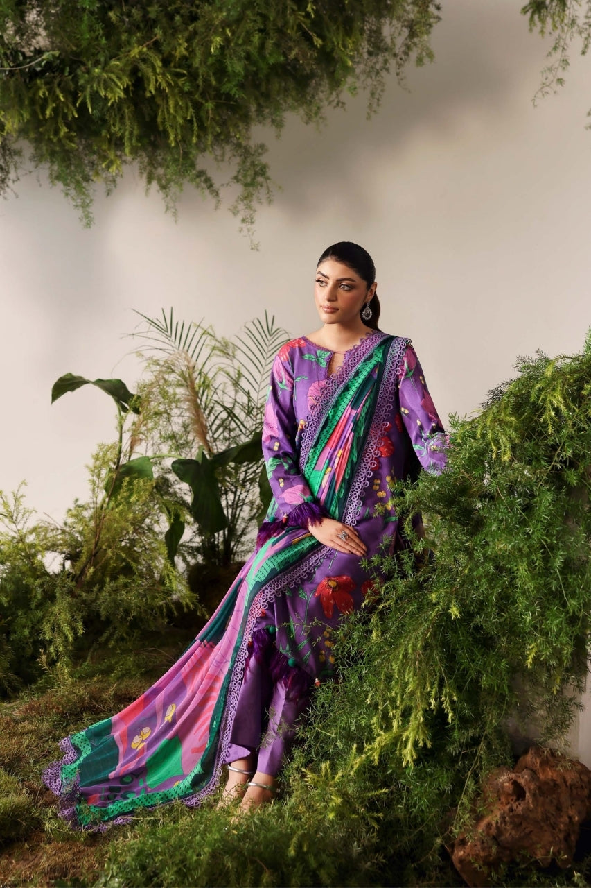 Bloom & Vogue By Naqsh Digital Printed Self Jacquard Viscose 3PC