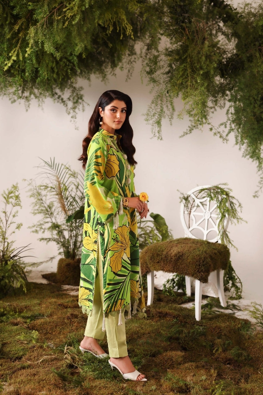 Bloom & Vogue By Naqsh Digital Printed Self Jacquard Viscose 3PC