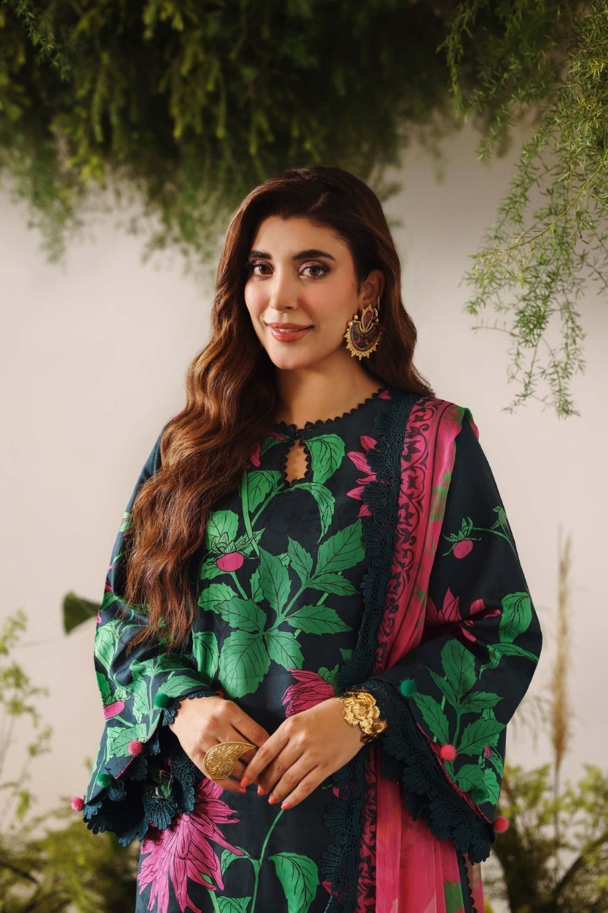 Bloom & Vogue By Naqsh Digital Printed Self Jacquard Viscose 3PC