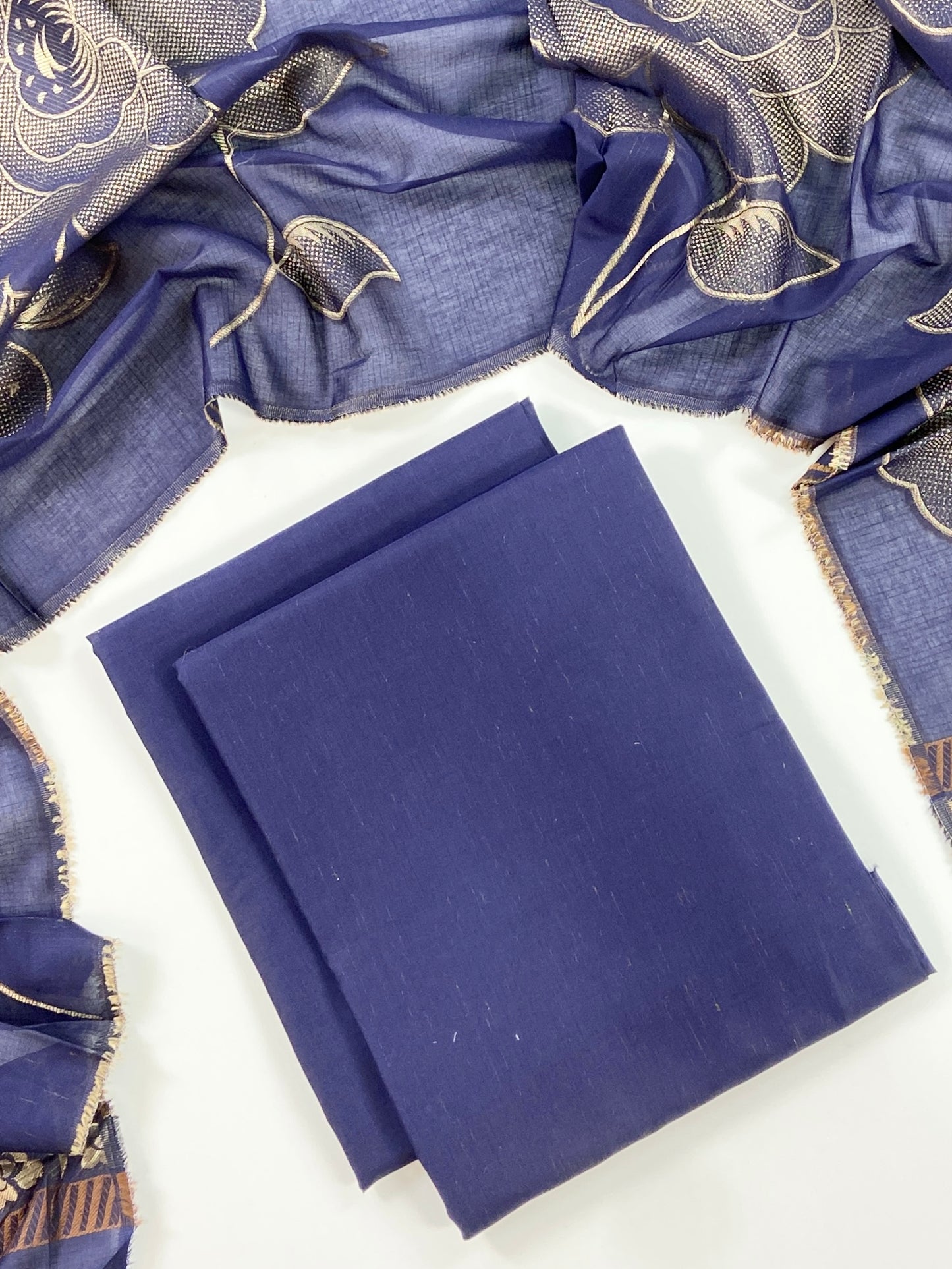 Self Jacquard Voil Shawl 3PC Unstitched