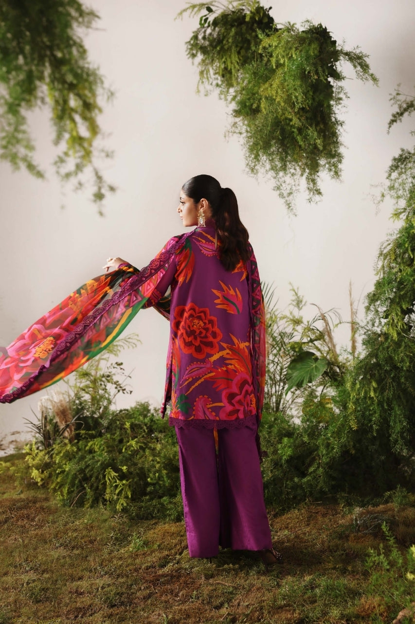 Bloom & Vogue By Naqsh Digital Printed Self Jacquard Viscose 3PC