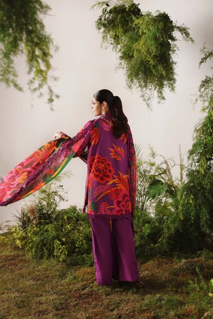 Bloom & Vogue By Naqsh Digital Printed Self Jacquard Viscose 3PC