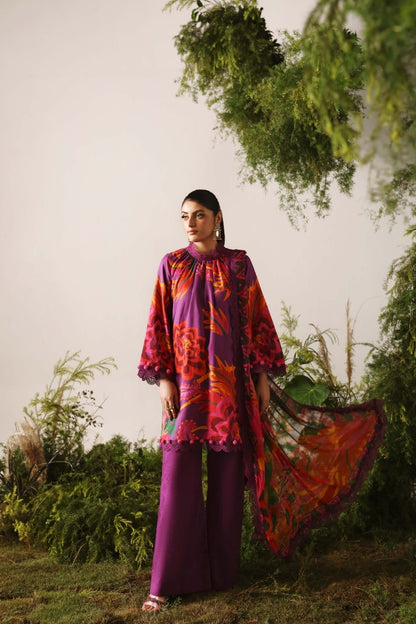 Bloom & Vogue By Naqsh Digital Printed Self Jacquard Viscose 3PC