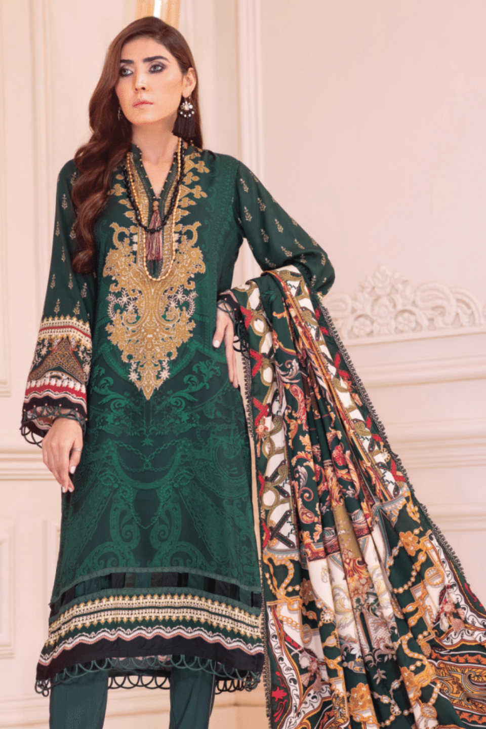 Mausummery 3-Piece Digital Printed Linen