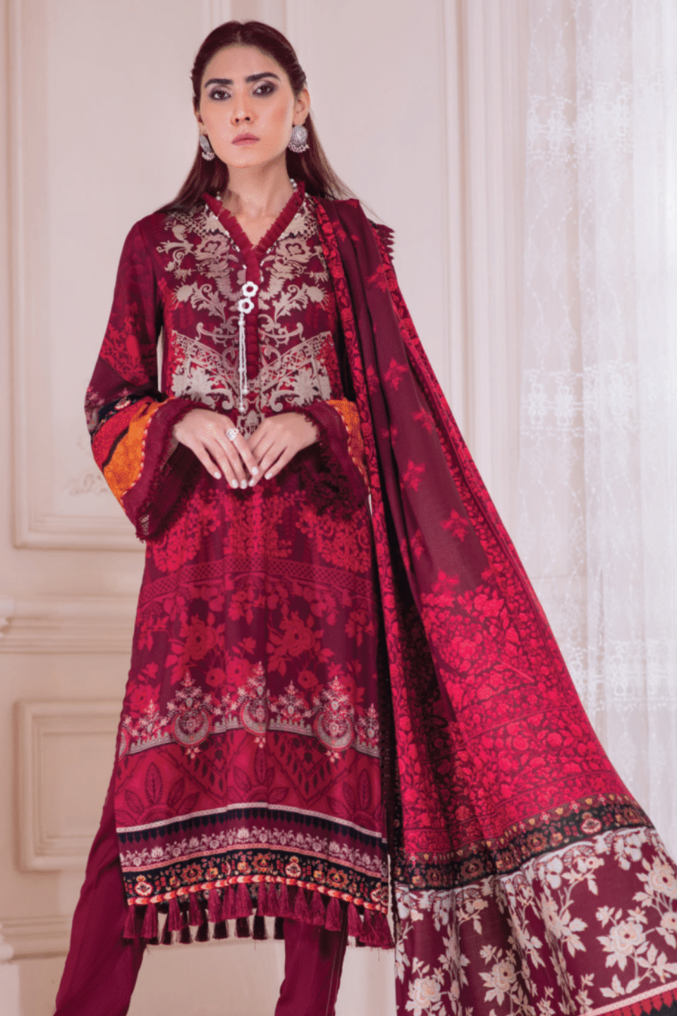 Mausummery 3-Piece Digital Printed Linen