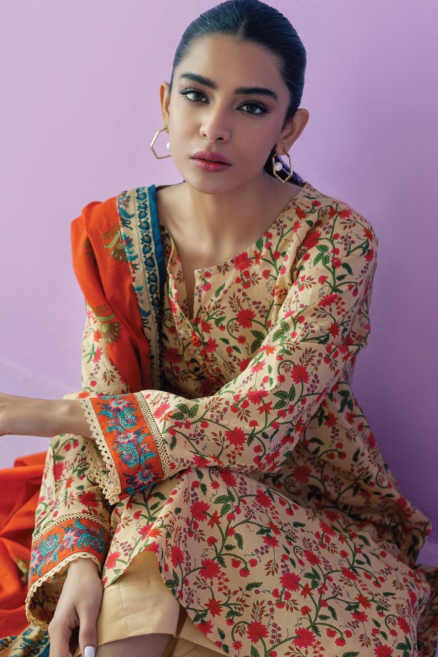 Orient Basic Printed Lawn 3PC