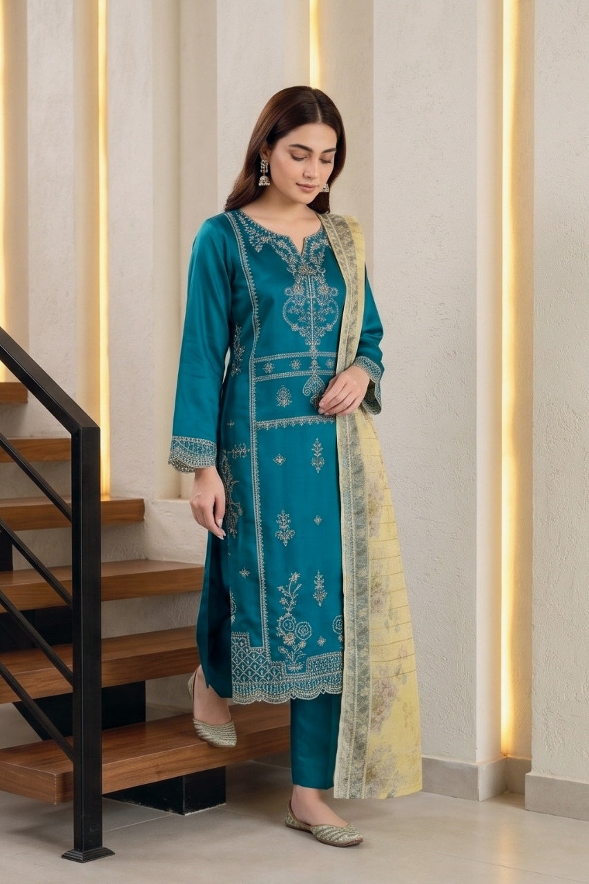 Saphira By Tawakkal Satin 3PC