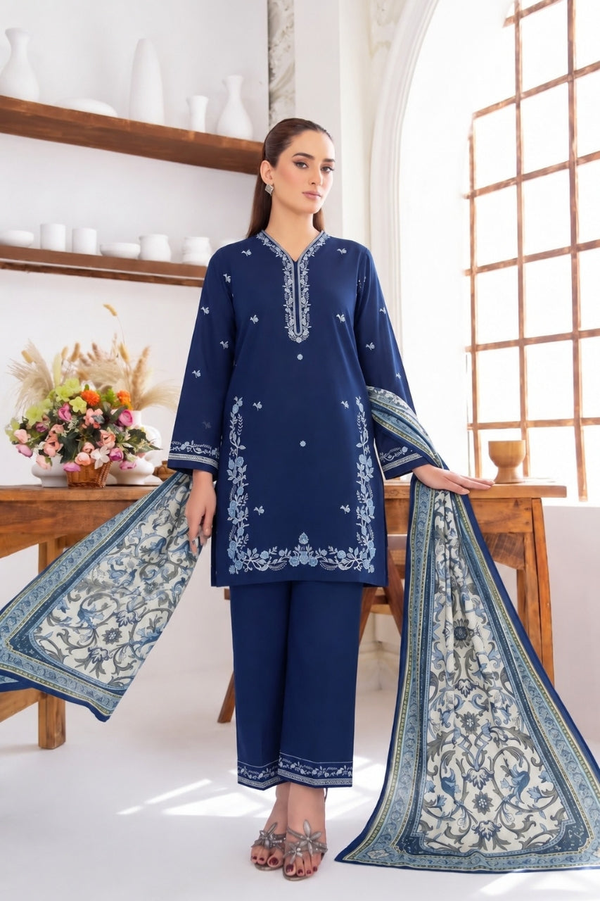 Mannat By Shanaya Digital Printed Stone Linen 3PC