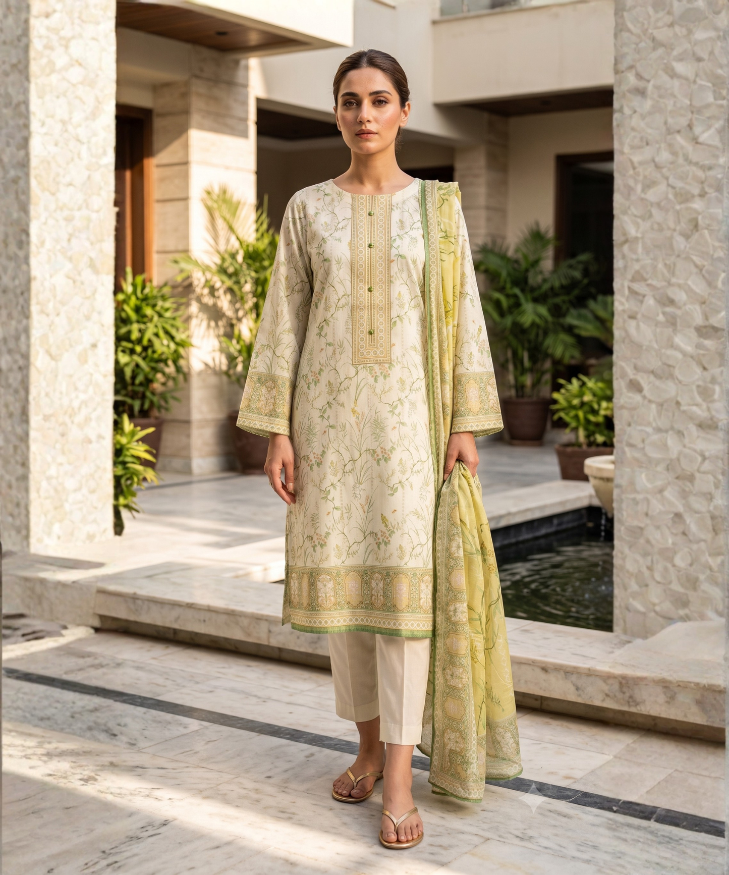 Bin Saeed Digital Printed Lawn 3PC