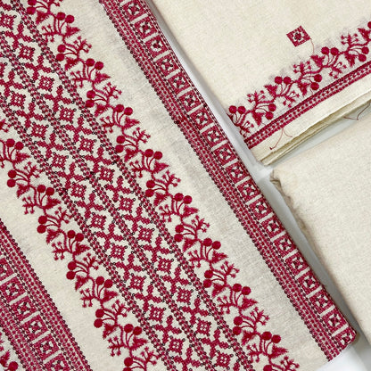 Bareeze White Embroidered Khaddar 3PC