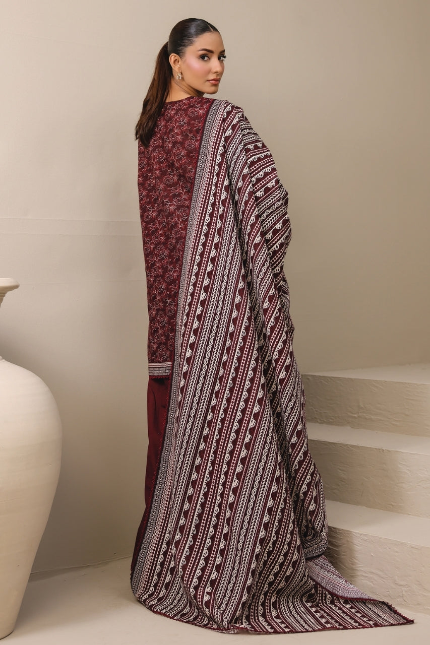 Raqs By Uneq Digital Printed Slub Khaddar 3PC
