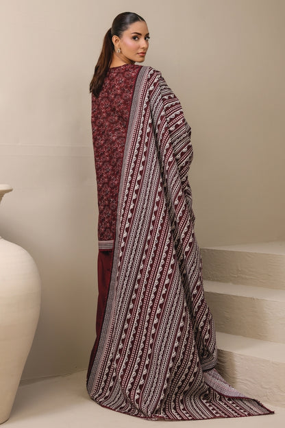 Raqs By Uneq Digital Printed Slub Khaddar 3PC