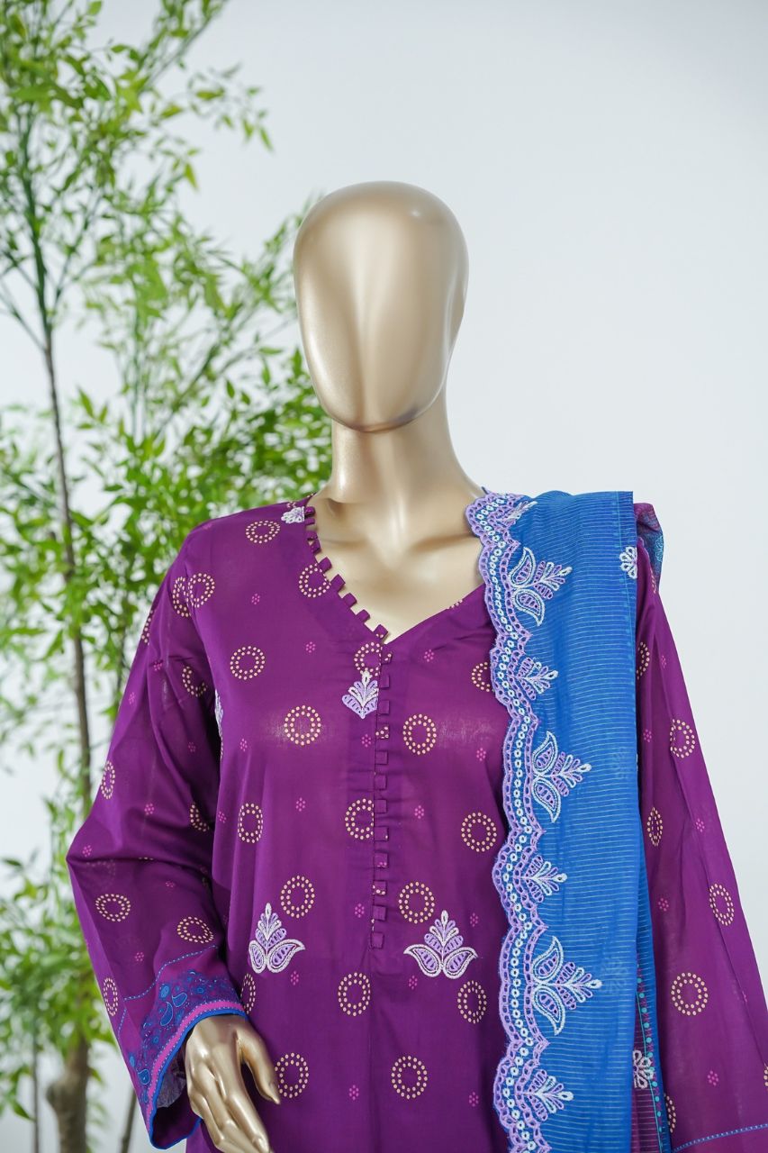 Aifa Printed & Embroidered Lawn 3PC