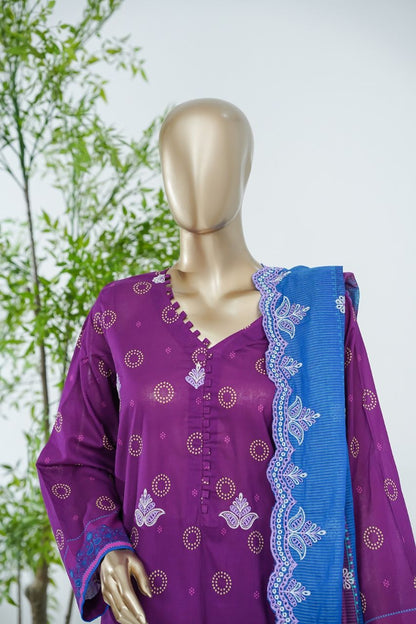 Aifa Printed & Embroidered Lawn 3PC