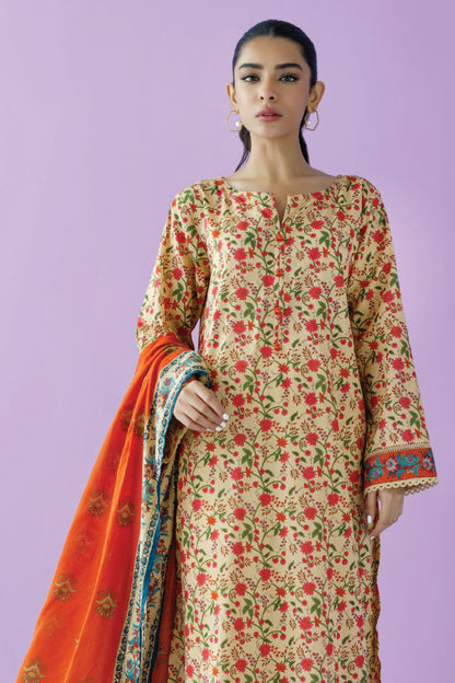 Orient Basic Printed Lawn 3PC