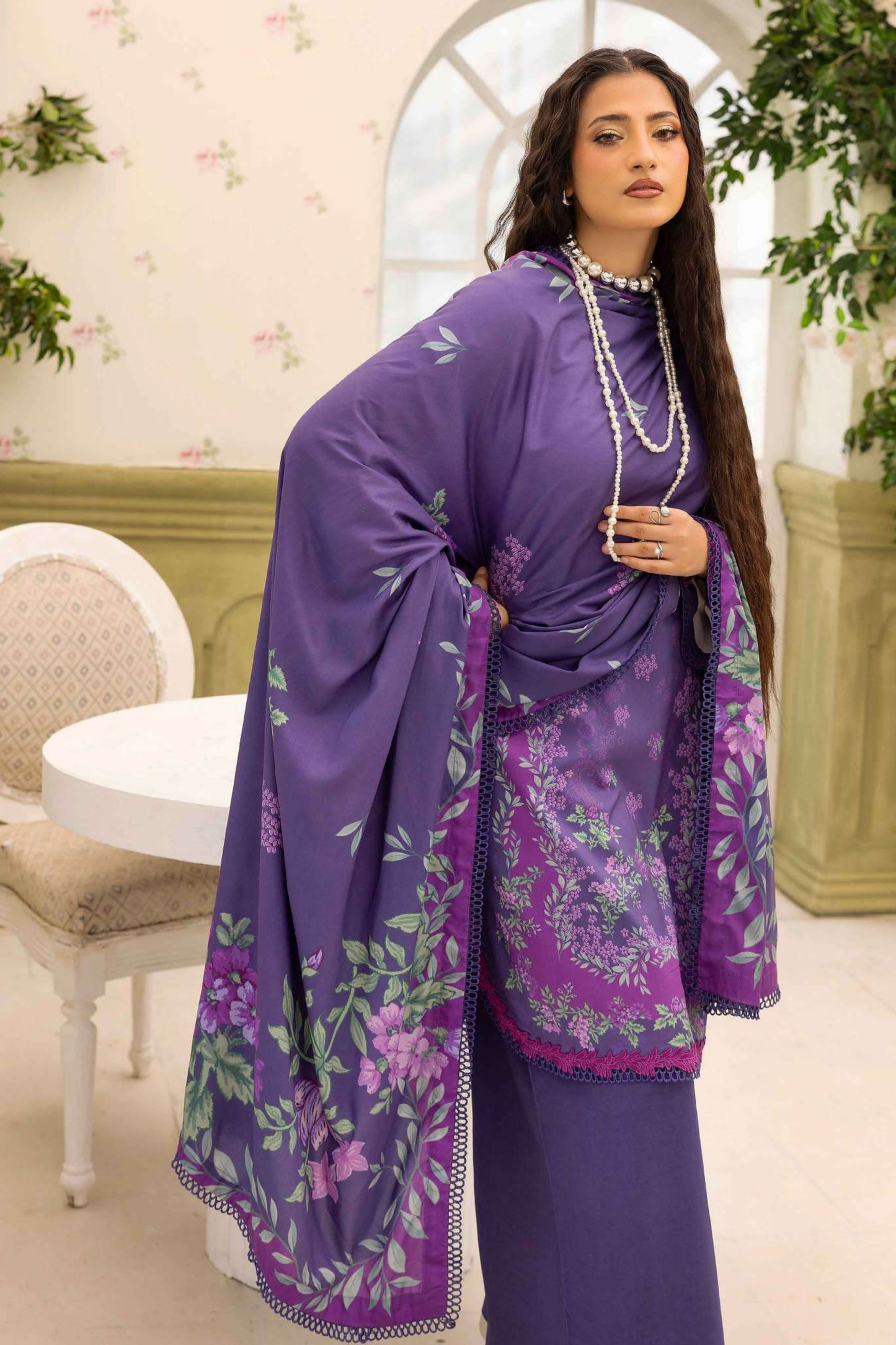 Raiha Digital Printed Linen 3PC