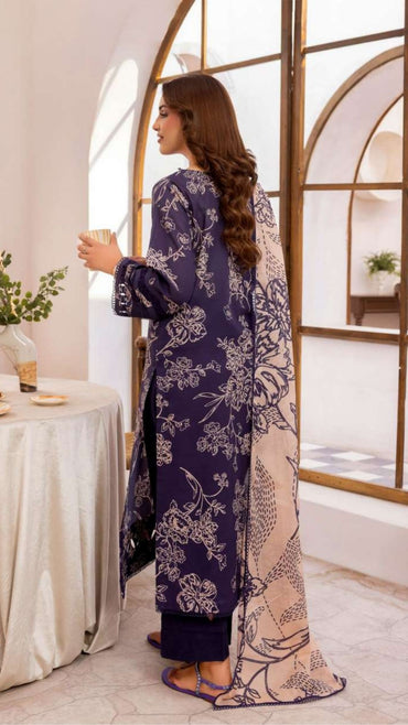 Coral Premium Doria Printed Lawn 3-PC