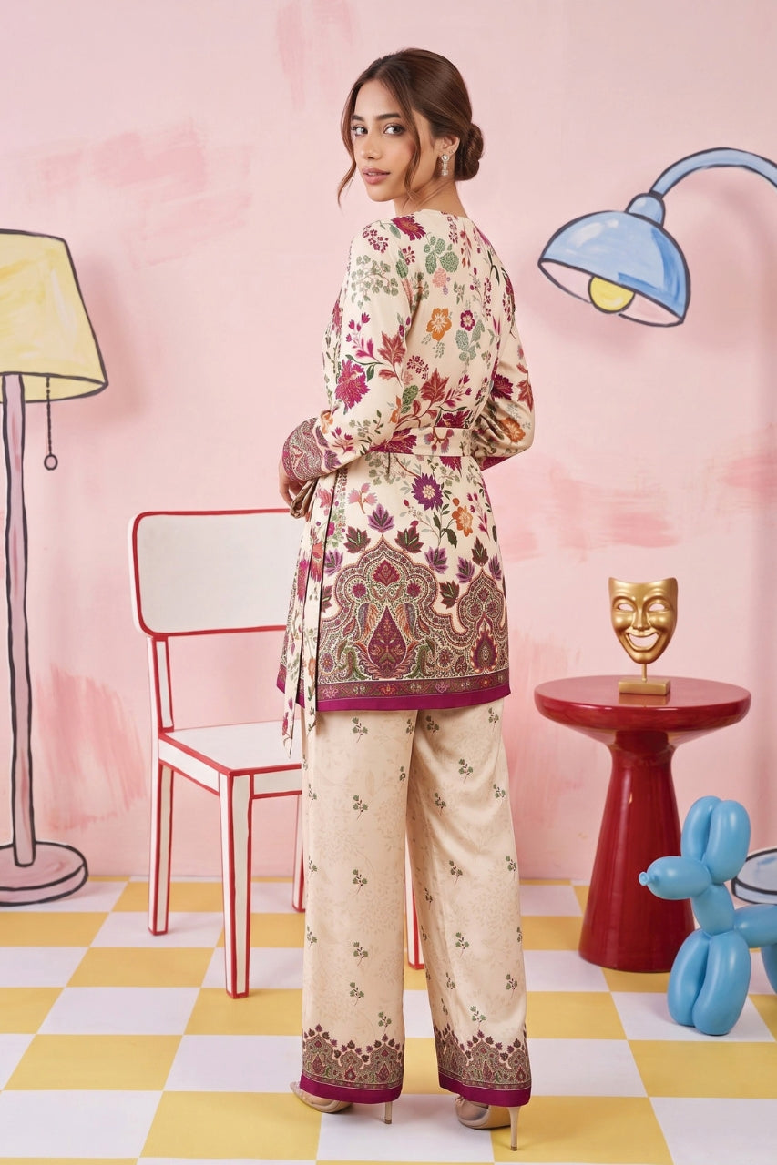 Zesh Printed Silk 2PC