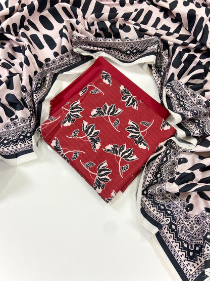 Sapphire Digital Printed Linen 3-PC