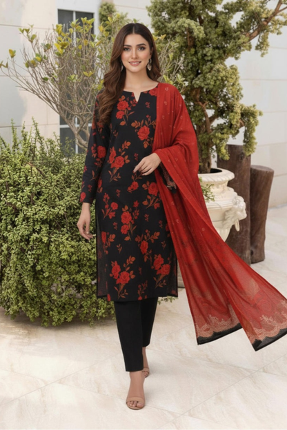 Motifz Premium Printed Khaddar 3PC