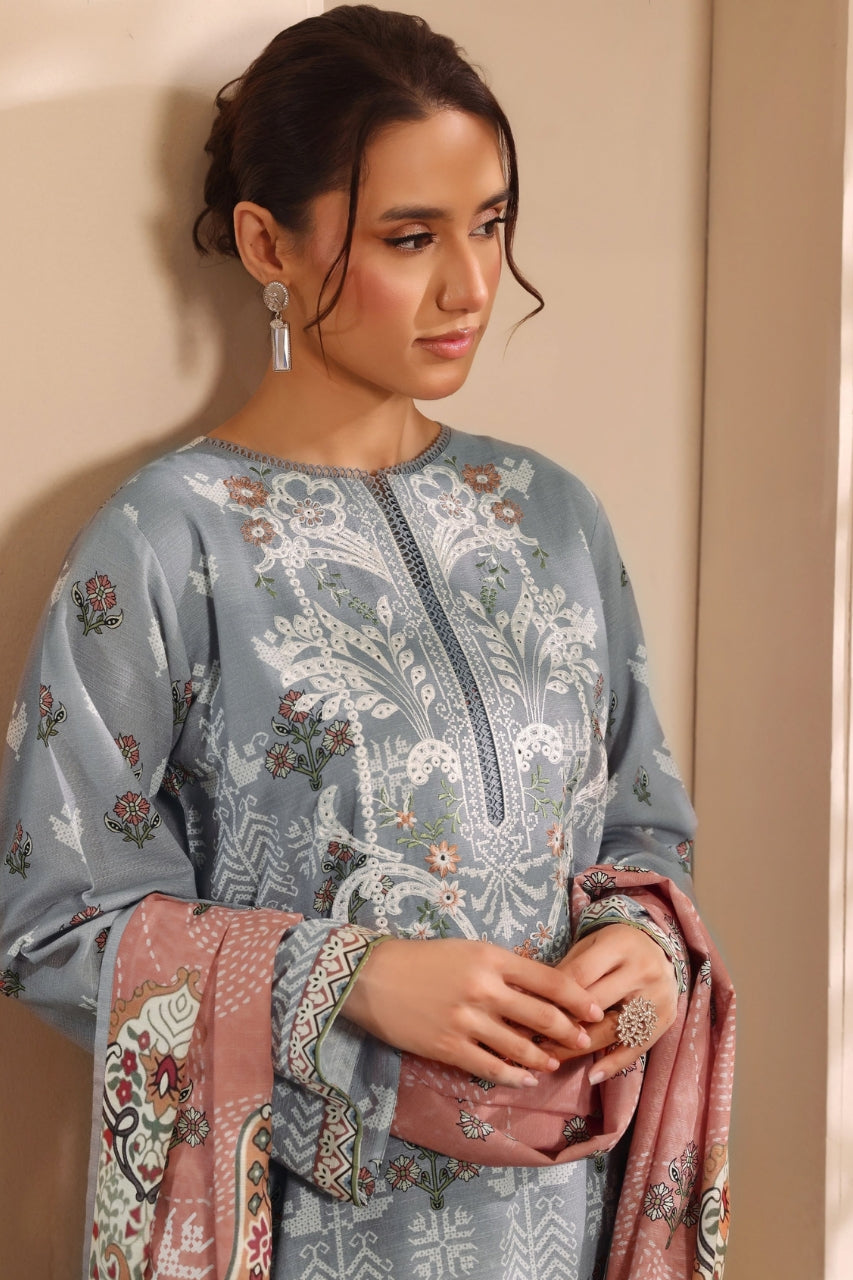 Winter Muse By Zarineh Digital Printed & Emb Khaddar 3PC