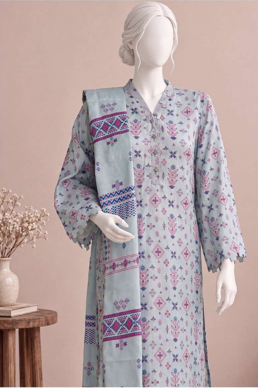 MTJ Premium Printed Textured Viscose 3PC