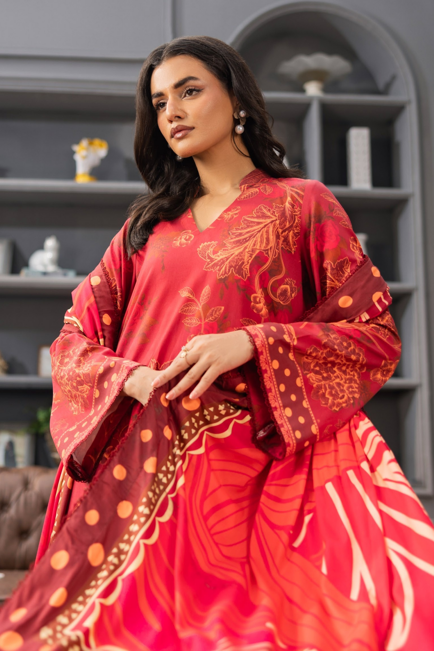 Raiha Luxury Printed Linen 3PC