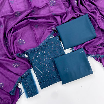 Maria B Luxury Embroidered Dhanak 3PC