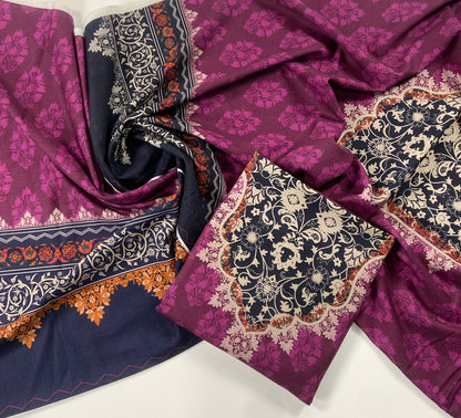 Beechtree Digital Printed Khaddar Shirt-1PC