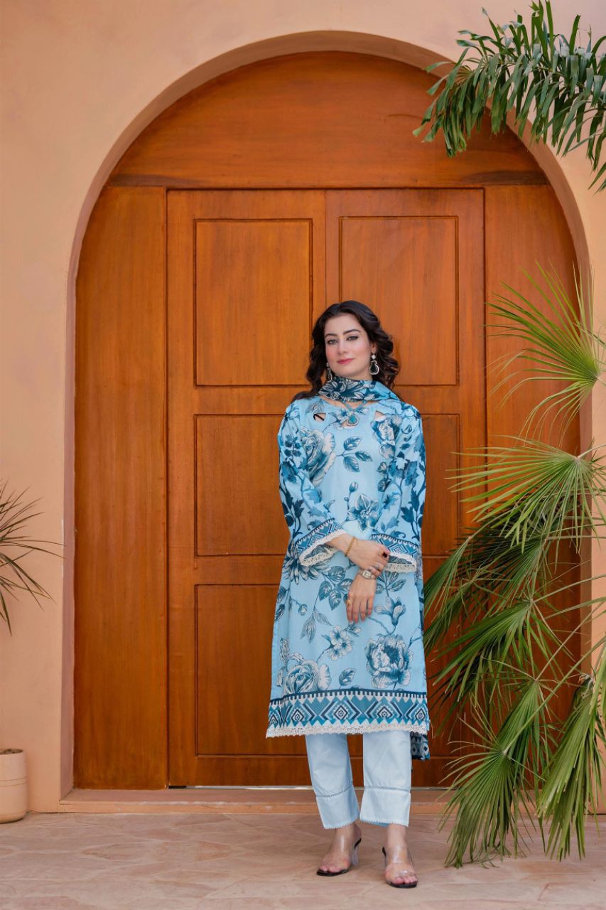 Bahaar By Meeral Premium Digital Printed Lawn 3PC