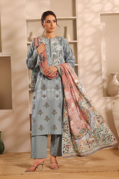 Winter Muse By Zarineh Digital Printed & Emb Khaddar 3PC