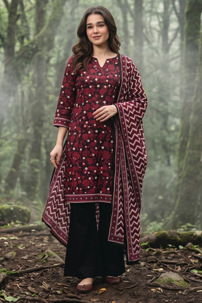 Zesh Digital Printed Khaddar 3PC