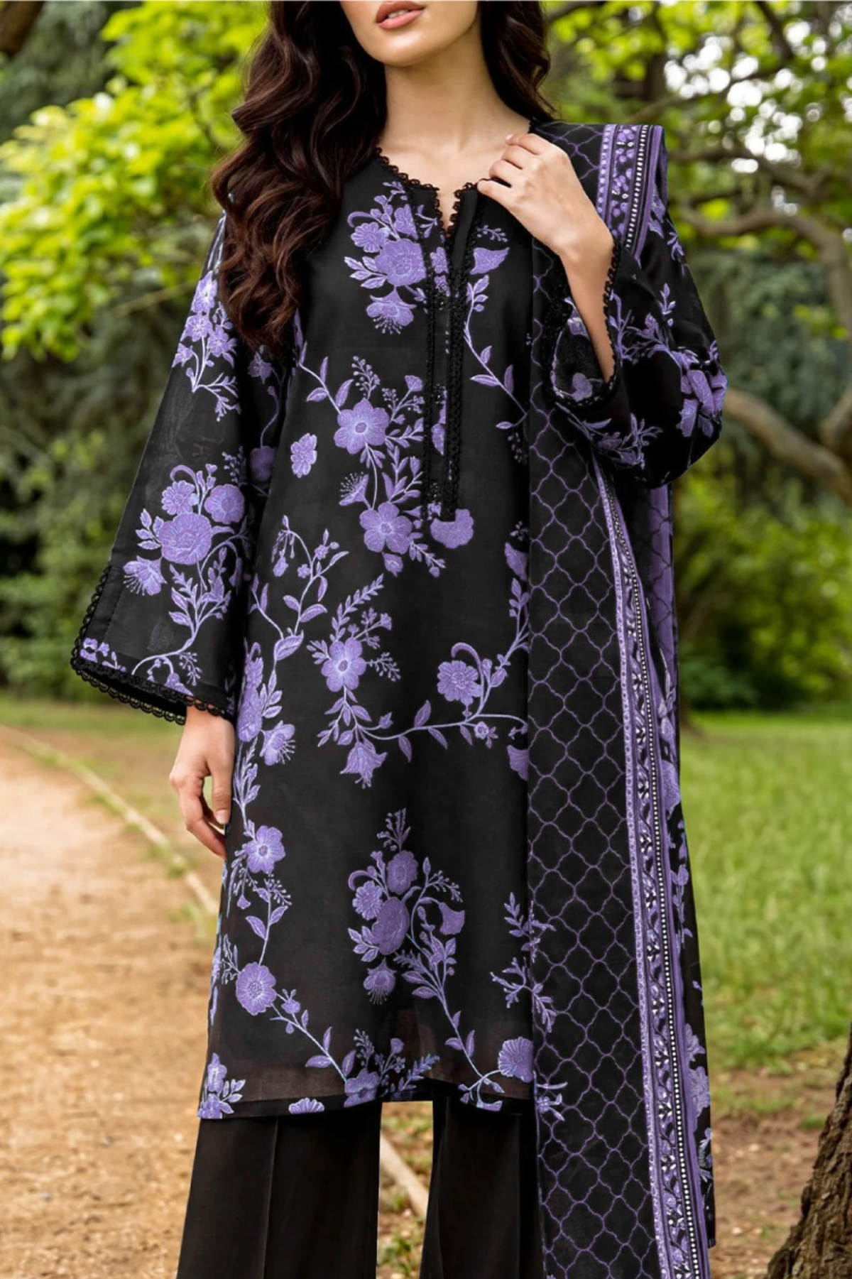 Saya Premium Printed Linen 3PC