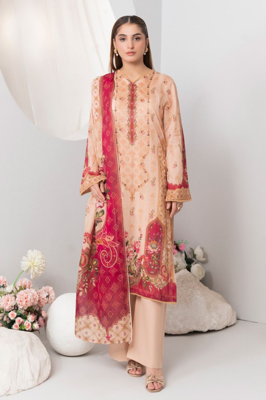 Mojo Berry By Marooj Digital Printed Lawn 3PC