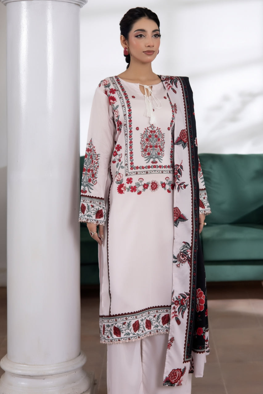 Anaya Noor Digital Printed Stone Linen 3PC