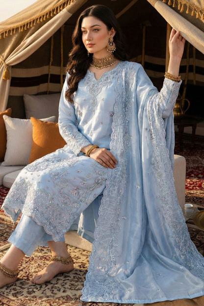 Fatima Bano | Zarqoon | Emb Organza-3PC