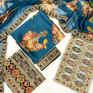 Sabyasachi Luxury Silk With Patches