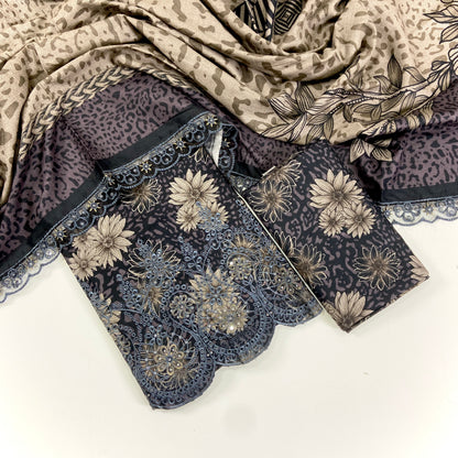 Ramsha Embroidered Dhanak 3PC