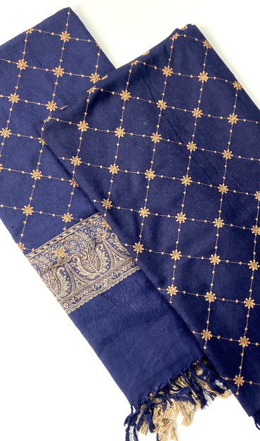 Embroidered Pashmina Jacquard Shawl