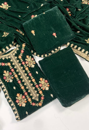Maria B Luxury Velvet Embroidered Suit – 3PC